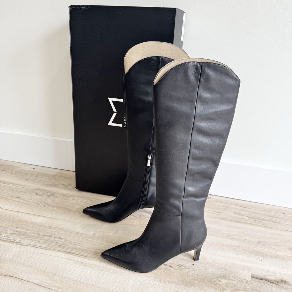 Marc Fisher LTD women's Quinnie knee-high boots Stiletto Kitten Heel 8.5